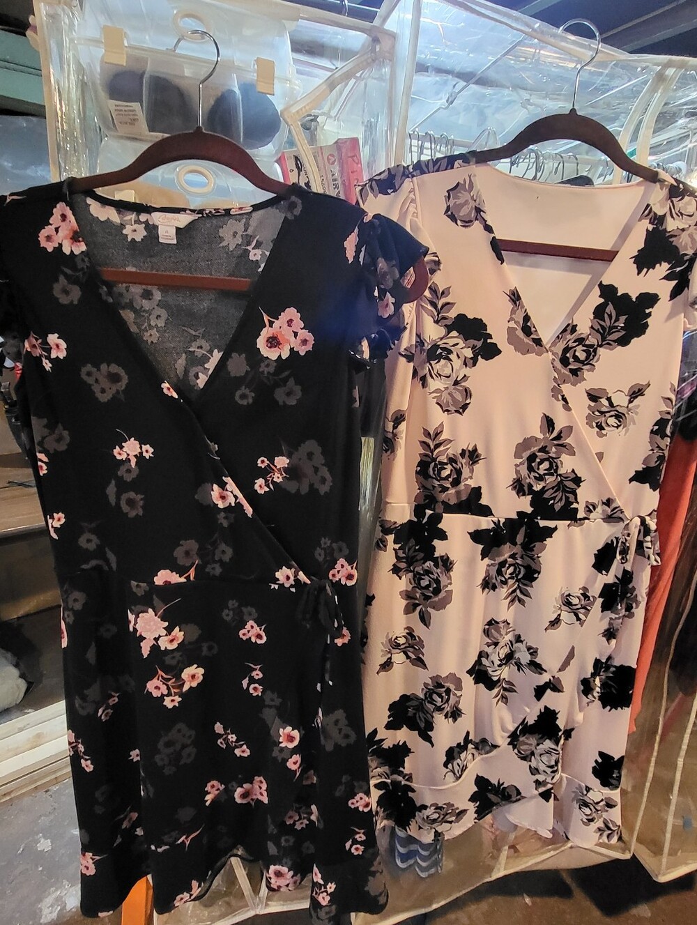 2 Candies Faux Wrap Dresses Juniors Sz Med Knee Lenth Stored In Great Condition